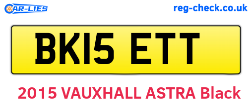 BK15ETT are the vehicle registration plates.