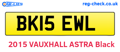 BK15EWL are the vehicle registration plates.