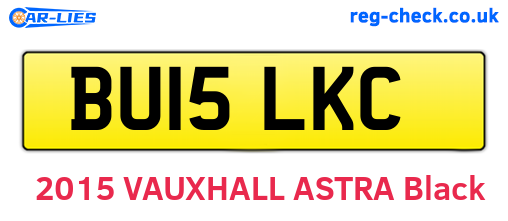 BU15LKC are the vehicle registration plates.