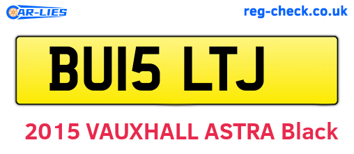 BU15LTJ are the vehicle registration plates.