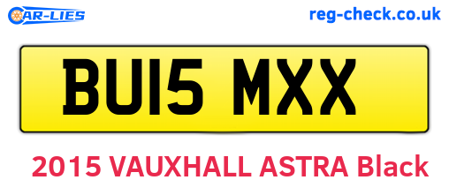 BU15MXX are the vehicle registration plates.