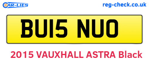 BU15NUO are the vehicle registration plates.
