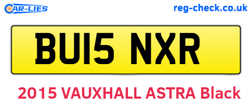 BU15NXR are the vehicle registration plates.