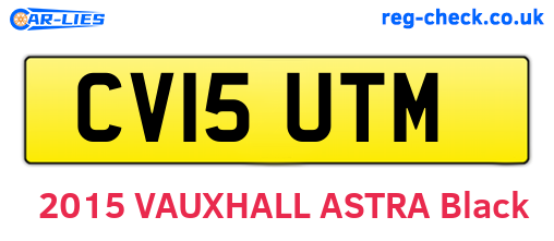 CV15UTM are the vehicle registration plates.