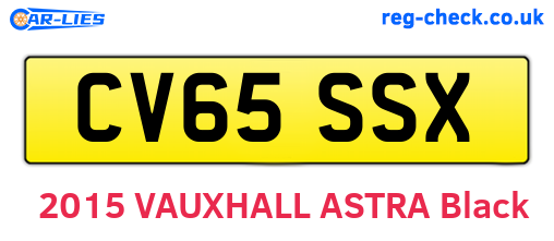 CV65SSX are the vehicle registration plates.