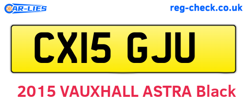 CX15GJU are the vehicle registration plates.