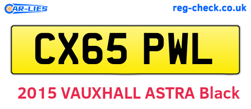 CX65PWL are the vehicle registration plates.