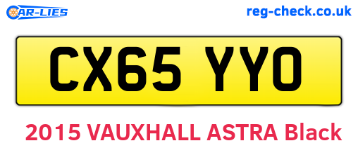 CX65YYO are the vehicle registration plates.