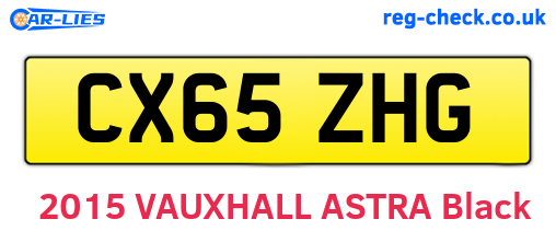CX65ZHG are the vehicle registration plates.