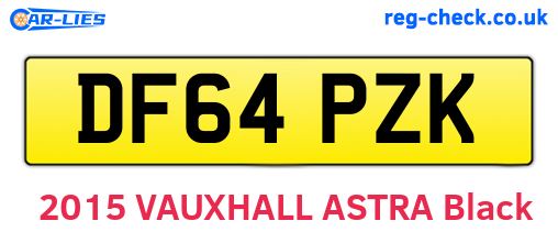 DF64PZK are the vehicle registration plates.
