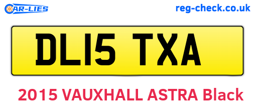 DL15TXA are the vehicle registration plates.