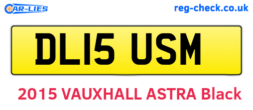 DL15USM are the vehicle registration plates.