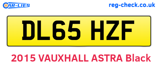 DL65HZF are the vehicle registration plates.