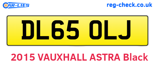 DL65OLJ are the vehicle registration plates.