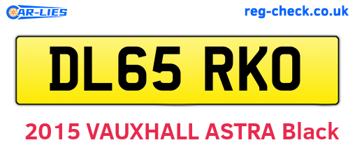DL65RKO are the vehicle registration plates.