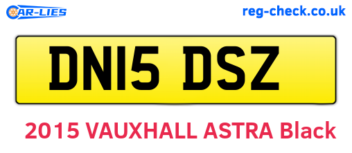 DN15DSZ are the vehicle registration plates.