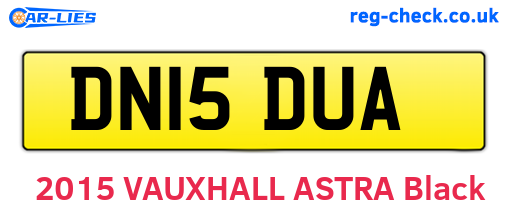DN15DUA are the vehicle registration plates.
