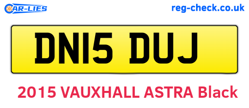 DN15DUJ are the vehicle registration plates.