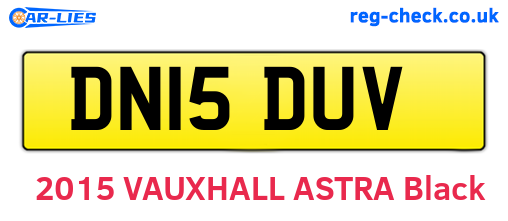 DN15DUV are the vehicle registration plates.