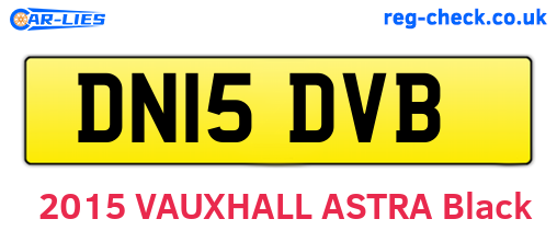 DN15DVB are the vehicle registration plates.