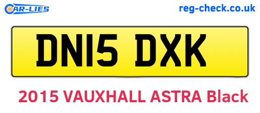 DN15DXK are the vehicle registration plates.