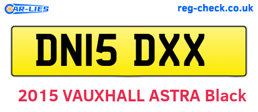 DN15DXX are the vehicle registration plates.