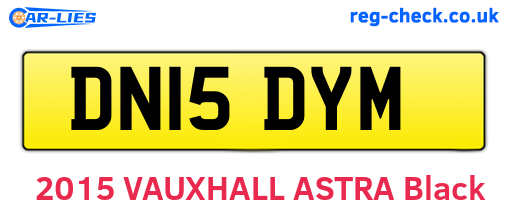 DN15DYM are the vehicle registration plates.