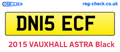 DN15ECF are the vehicle registration plates.