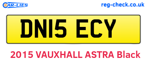 DN15ECY are the vehicle registration plates.