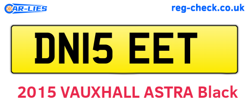 DN15EET are the vehicle registration plates.