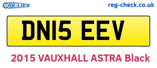 DN15EEV are the vehicle registration plates.