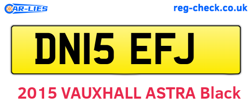 DN15EFJ are the vehicle registration plates.