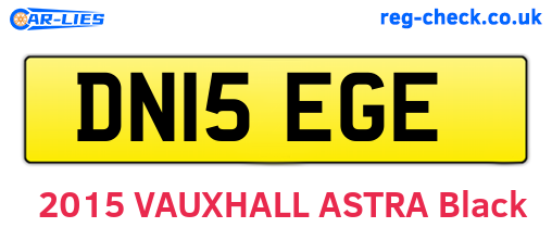 DN15EGE are the vehicle registration plates.