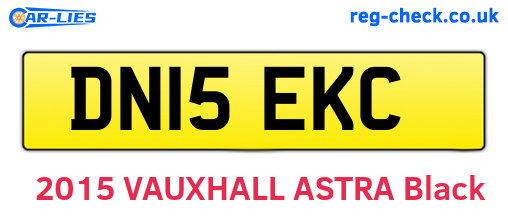 DN15EKC are the vehicle registration plates.