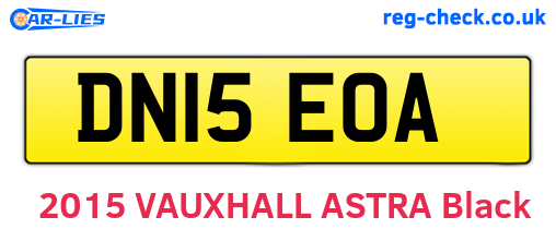 DN15EOA are the vehicle registration plates.