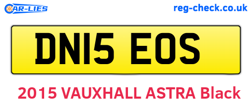 DN15EOS are the vehicle registration plates.