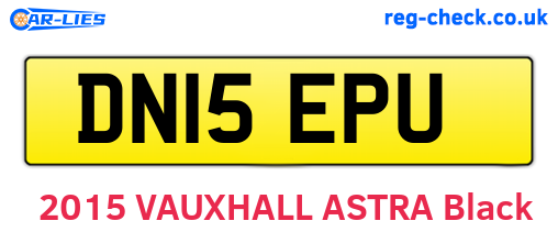 DN15EPU are the vehicle registration plates.