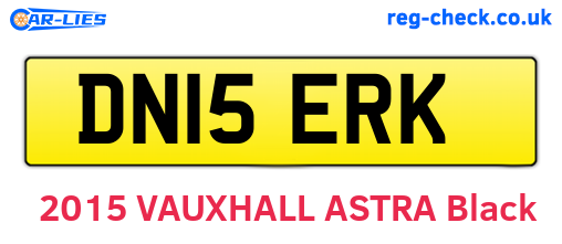 DN15ERK are the vehicle registration plates.