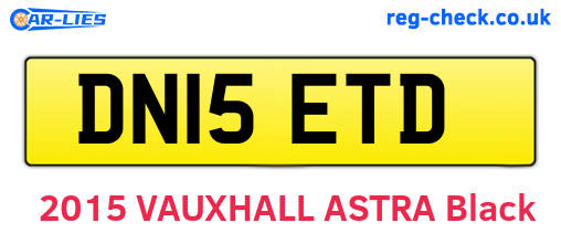 DN15ETD are the vehicle registration plates.