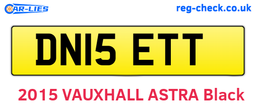 DN15ETT are the vehicle registration plates.