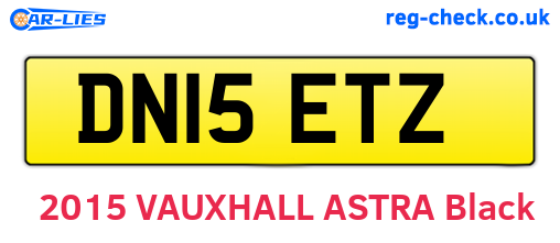 DN15ETZ are the vehicle registration plates.