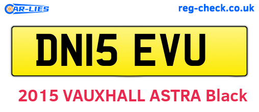 DN15EVU are the vehicle registration plates.