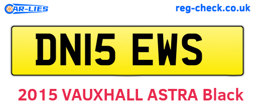 DN15EWS are the vehicle registration plates.