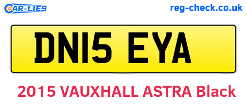 DN15EYA are the vehicle registration plates.