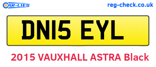 DN15EYL are the vehicle registration plates.