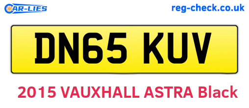 DN65KUV are the vehicle registration plates.