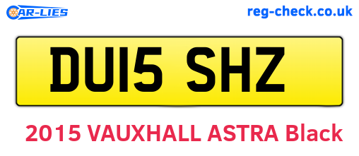 DU15SHZ are the vehicle registration plates.