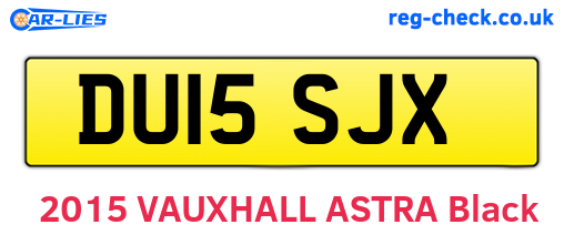 DU15SJX are the vehicle registration plates.