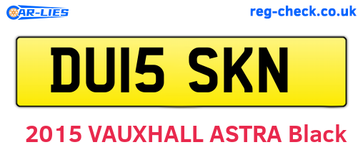 DU15SKN are the vehicle registration plates.
