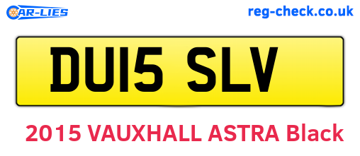 DU15SLV are the vehicle registration plates.